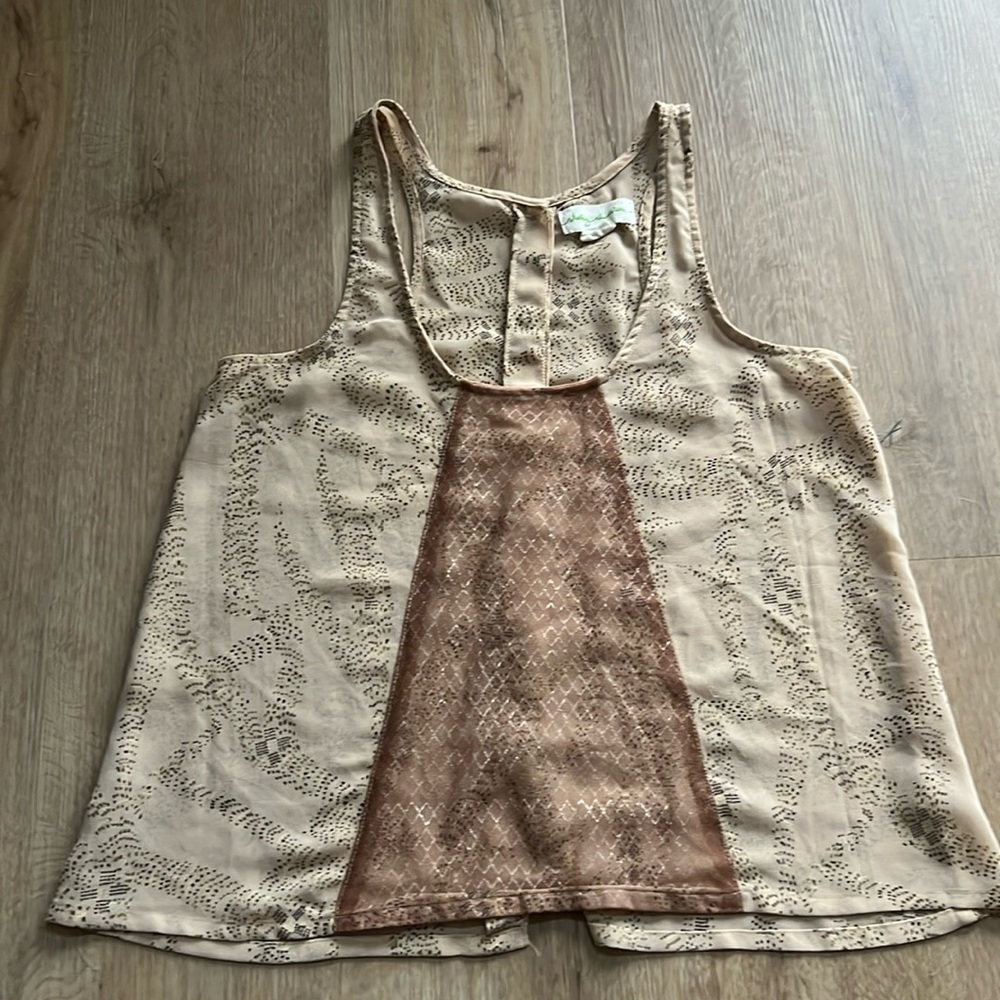 Staring at Stars Sheer Sleeveless Top Size M